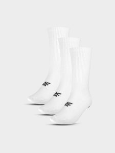 4F Skarpety casual za kostkę (3-pack) damskie - białe 39-42. Białe skarpetki 4f, bez wzorów, z bawełny. Za 54,99 zł.