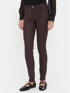 Morgan Jeansy 252-PALAO Brązowy Slim Fit. Brązowe jeansy Morgan, bez wzorów, z bawełny. Za 299,99 zł.