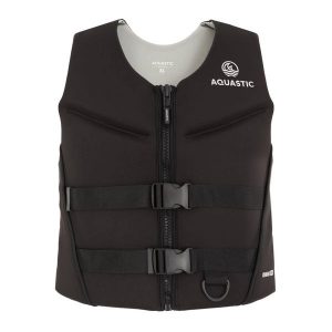 Kamizelka asekuracyjna AQUASTIC Omni 50N. Czarne kamizelki AQUASTIC, xs, bez wzorów, bez kołnierzyka, bez ramiączek, bez kaptura. Za 159,99 zł.