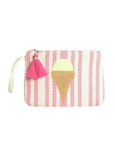 BLE Kosmetyczka w kolorze kremowo-jasnoróżowym - 26 x 18 x 3 cm rozmiar: onesize. Brązowe kosmetyczki BLE, bez wzorów, z materiału. Za 38,95 zł.
