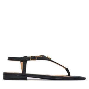 Sandały LAUREN RALPH LAUREN. Czarne sandały Lauren Ralph Lauren, bez wzorów, bez obcasa, na płaskiej podeszwie, bez zapięcia. Za 559,99 zł.