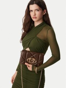 LOVE MOSCHINO Torebka JC4043PP1PLC0300 Brązowy. Brązowe torebki wieczorowe LOVE MOSCHINO, bez wzorów, ze skóry, bez dodatków. Za 646,99 zł.
