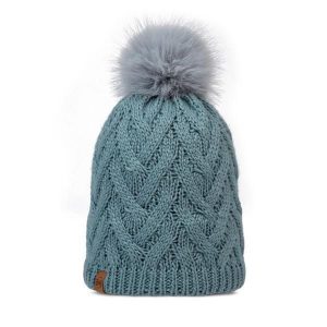 Czapka BUFF KNITTED & FLEECE BAND BEANIE CARYN. Niebieskie czapki Buff, bez wzorów, sportowe. Za 139,99 zł.