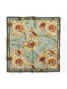 Lucky Bees Chusta w kolorze żółto-miętowym - 55 x 55 cm rozmiar: onesize. Zielone apaszki i chusty Lucky Bees, bez wzorów, z materiału. Za 48,05 zł.