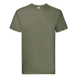 Koszulka Unisex Dla Dorosłych Super Premium. Zielone bluzki FRUIT OF THE LOOM, xl, bez wzorów, sportowe, bez kołnierzyka, bez ramiączek. Za 50,99 zł.