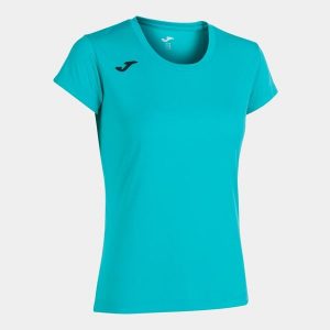 Koszulka do biegania damska Joma Record II z krótkim rękawem. Niebieskie bluzki JOMA, l, bez wzorów, sportowe, bez kołnierzyka, bez ramiączek. Za 158,99 zł.
