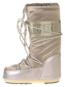Moon Boot Kozaki zimowe "Icon Glance" w kolorze złotym rozmiar: 35/38. Żółte kozaki Moon Boot, na zimę, bez wzorów, bez obcasa, bez zapięcia. Za 406,95 zł.