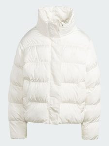 Adidas Kurtka puchowa w kolorze kremowym rozmiar: L. Brązowe kurtki ADIDAS, l, bez wzorów, z puchu, bez kaptura. Za 349,95 zł.