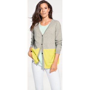 Kardigan w kolorze szaro-żółtym. Kardigany marki Ashley Brooke by Heine. W wyprzedaży za 208,95 zł.