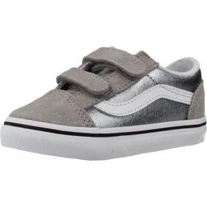Buty VANS OLD SKOOL V MTLC Srebrny. Szare buty trekkingowe Vans, z tkaniny, bez zapięcia. Za 259,99 zł.