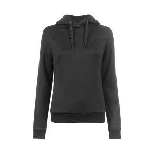 Damska bluza z kapturem zapinana na zamek Cavallo Raiana. Czarne bluzy CAVALLO, bez wzorów, z kapturem. Za 322,50 zł.