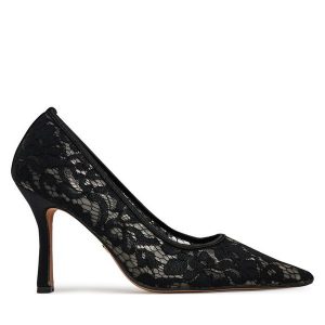 Szpilki Nine West. Czarne szpilki Nine West, bez wzorów, bez obcasa. Za 249,99 zł.
