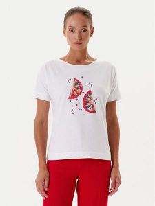 Tatuum T-Shirt Lali 1 T2511.110 Biały Regular Fit. Białe t-shirty Tatuum, m, bez wzorów, z bawełny, bez kołnierzyka, bez ramiączek. Za 89,99 zł.