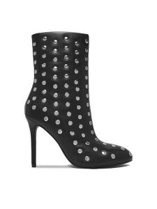 Eva Minge Botki EO-MARY-121949 Czarny. Czarne botki Eva Minge, bez wzorów, ze skóry, bez obcasa, na szpilce, bez zapięcia. Za 549,99 zł.