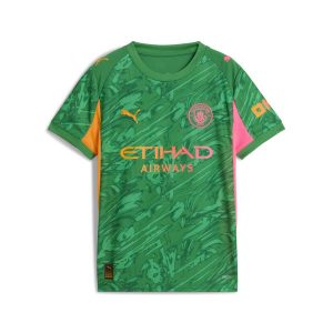 Młodzieżowa koszulka bramkarska Manchester City 25/26 PUMA. Brązowa bluzki Puma, m, bez wzorów, z tkaniny, młodzieżowe, bez kołnierzyka, bez ramiączek. Za 349,00 zł.