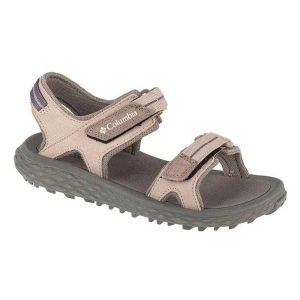 Damskie Zamszowe Sandały Konos. Brązowe buty trekkingowe Columbia, z zamszu, bez zapięcia. Za 357,99 zł.