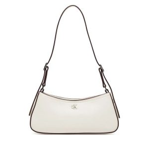 Torebka Calvin Klein. Białe torebki klasyczne Calvin Klein, bez wzorów, bez dodatków. Za 269,99 zł.