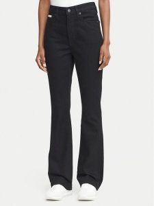Calvin Klein Jeans Jeansy LV047H938G Czarny Bootcut Fit. Czarne jeansy Calvin Klein Jeans, bez wzorów, z bawełny. Za 409,99 zł.