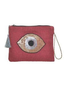 BLE Kosmetyczka w kolorze czerwonym - 25 x 20 x 1 cm rozmiar: onesize. Czerwone kosmetyczki BLE, bez wzorów, z materiału. Za 73,95 zł.