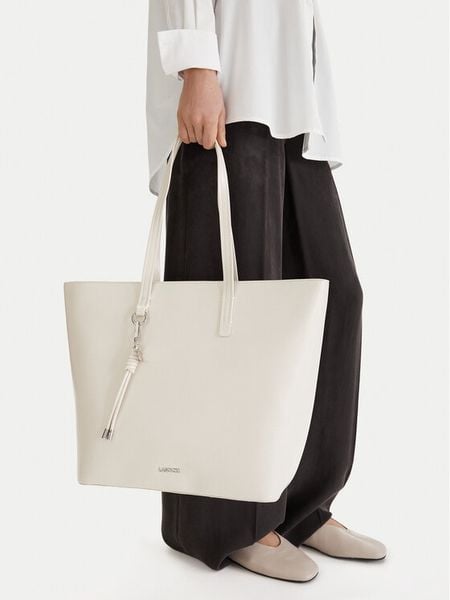 Lasocki Torebka CEO-LSK-X-002-09 Écru. Shopper bag Lasocki, bez wzorów, z materiału, bez dodatków. Za 199,99 zł.