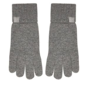 Rękawiczki Calvin Klein. Szare rękawiczki Calvin Klein, bez wzorów, z dzianiny. Za 349,99 zł.