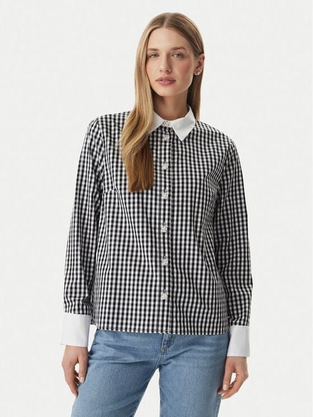 Morgan Koszula 261-CVICHY Czarny Regular Fit. Czarne koszule Morgan, bez wzorów, z bawełny, bez kołnierzyka, bez ramiączek. Za 179,99 zł.