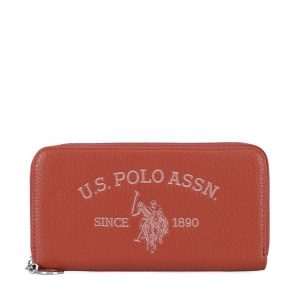 Portfel U.S. Polo Assn. Brązowe portfele U.S. Polo Assn., bez wzorów. Za 139,99 zł.