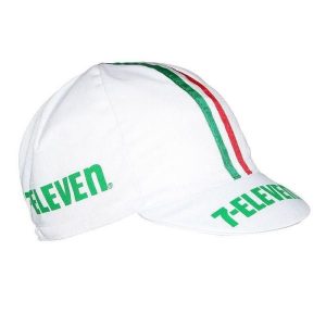 Czapka rowerowa Gist Equipe Vintage 7-Eleven. Białe czapki GIST, bez wzorów, z materiału, vintage. Za 96,15 zł.