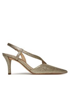 MICHAEL Michael Kors Szpilki Jaida 40S5JDMP1M Złoty. Żółte sandały MICHAEL Michael Kors, bez wzorów, ze skóry, bez obcasa. Za 479,99 zł.