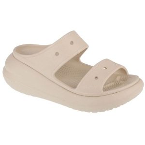 Klapki Crocs Crush Sandal 207670-2Y2 beżowy. Brązowe klapki bez wzorów, bez obcasa. Za 311,70 zł.