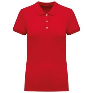 Damska koszulka polo pique Kariban. Czerwone bluzki KARIBAN, bez wzorów, z bawełny, bez kołnierzyka, bez ramiączek. Za 199,00 zł.