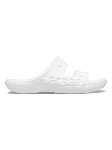 Crocs Klapki "Baya" w kolorze białym rozmiar: 38/39. Białe klapki Crocs, bez wzorów, z otwartym noskiem, bez obcasa. Za 96,14 zł.