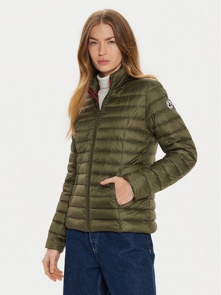 Jott Kurtka puchowa Cha P000WDOW02 Zielony Slim Fit. Zielone kurtki Jott, xl, bez wzorów, z puchu, bez kaptura. Za 459,99 zł.