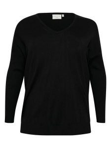 KAFFE curve Sweter w kolorze czarnym rozmiar: S. Czarne swetry oversize KAFFE curve, s, bez wzorów, bez ramiączek. Za 96,37 zł.