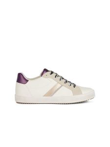 Geox Sneakersy "Blomiee" w kolorze biało-beżowo-fioletowym rozmiar: 36. Białe trampki Geox, bez wzorów, bez zapięcia. Za 153,71 zł.