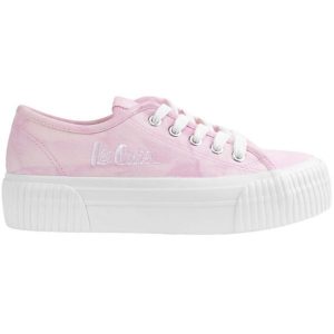 Buty Lee Cooper W LCW-23-31-1781LA różowe. Czerwone trampki bez wzorów, z gumy, bez zapięcia. Za 208,97 zł.