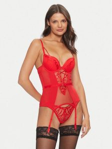 Gossard Body Fiesta 19709 Czerwony. Czerwone body i gorsety Gossard, bez wzorów, z syntetyku. Za 279,99 zł.