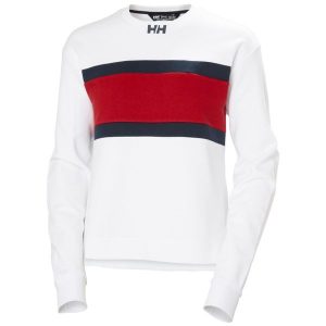 Bluza damska Helly Hansen Salt Crew. Białe bluzy Helly Hansen, bez wzorów, z bawełny, bez kaptura. Za 384,50 zł.