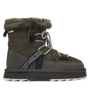 Śniegowce EMU Australia. Brązowe buty zimowe EMU Australia, bez obcasa, bez zapięcia. Za 889,99 zł.