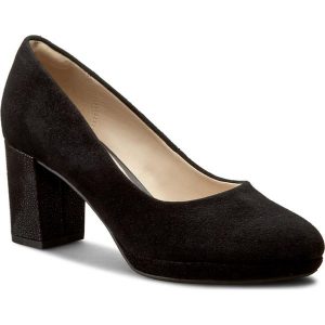Półbuty CLARKS - Kelda Hope 261240164 Black Int Suede. Czółenka marki Clarks. W wyprzedaży za 229,00 zł.