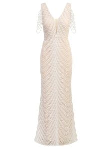 APART Sukienka w kolorze białym rozmiar: 42. Białe sukienki Apart, bez wzorów, bez kołnierzyka, bez ramiączek, maxi. Za 523,38 zł.