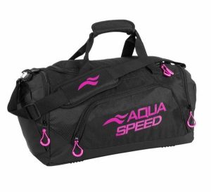 Torba sportowa na basen AQUA SPEED 73 - średnia. Czarne torby podróżne i sportowe Aqua-Speed, bez wzorów, na ramię, średnie. Za 119,90 zł.