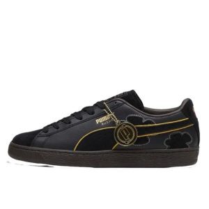 Trenerzy Puma Suede 4 One Piece. Czarne balerinki Puma, bez wzorów, z materiału, bez obcasa, bez zapięcia. Za 986,64 zł.