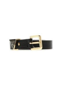 Guess Pasek 183158 Czarny. Czarne paski Guess, z aplikacjami, ze skóry. Za 194,99 zł.