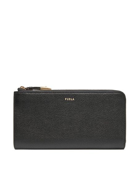 Furla Portfel Goccia L Zip Around WP00471 BX3036 KH O6000 Czarny. Czarne portfele Furla, bez wzorów, ze skóry. Za 369,99 zł.