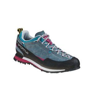 Buty podejściowe damskie La Sportiva Boulder X. Niebieskie buty trekkingowe La Sportiva, bez zapięcia. Za 602,99 zł.