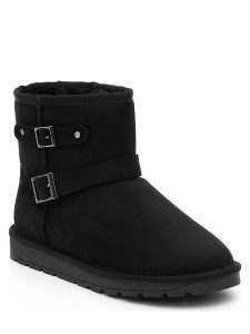 ISLAND BOOT Botki zimowe "Belga" w kolorze czarnym rozmiar: 36. Czarne botki Island Boot, na zimę, bez wzorów, z materiału, bez obcasa, bez zapięcia. Za 118,56 zł.