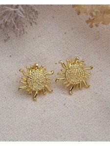 Luseera Kolczyki-wkrętki rozmiar: onesize. Żółte kolczyki Luseera, metalowe. Za 26,99 zł.