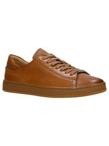 Wojas Skórzane sneakersy w kolorze jasnobrązowym rozmiar: 38. Brązowe trampki Wojas, bez wzorów, ze skóry, bez zapięcia. Za 276,71 zł.