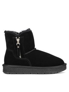 Lasocki Śniegowce WFA2975-1Z Czarny. Czarne buty zimowe Lasocki, ze skóry, bez obcasa, bez zapięcia. Za 189,99 zł.
